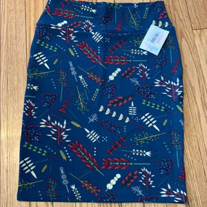 ❤️ FINAL PRICE ❤️ NWT! Women’s Lularoe Cassie blue print skirt size Large